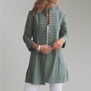 Soft Surroundings Sheffield Jacket Asian
Military Long Pistachio Sage Green 1X